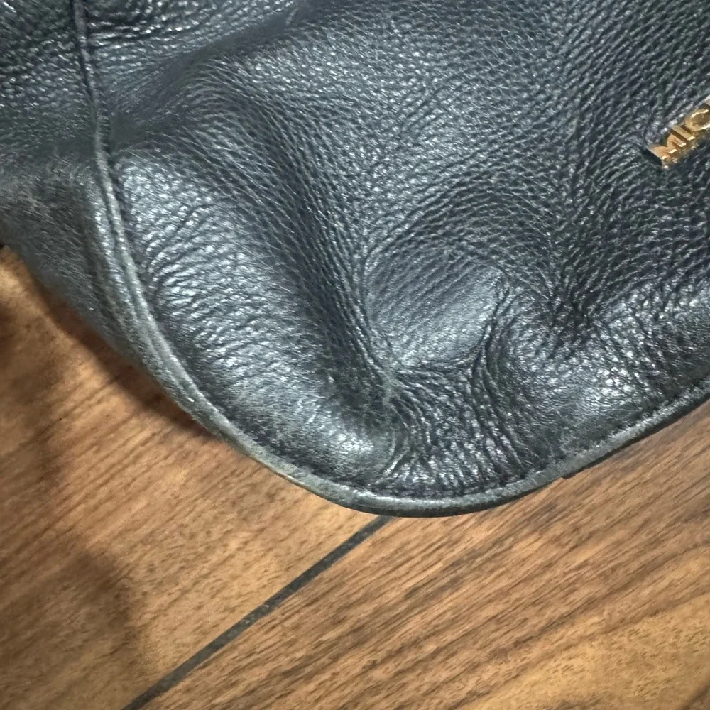 Michael Kors Brooke Black crossbody Shoulder Bag with Gold Accents